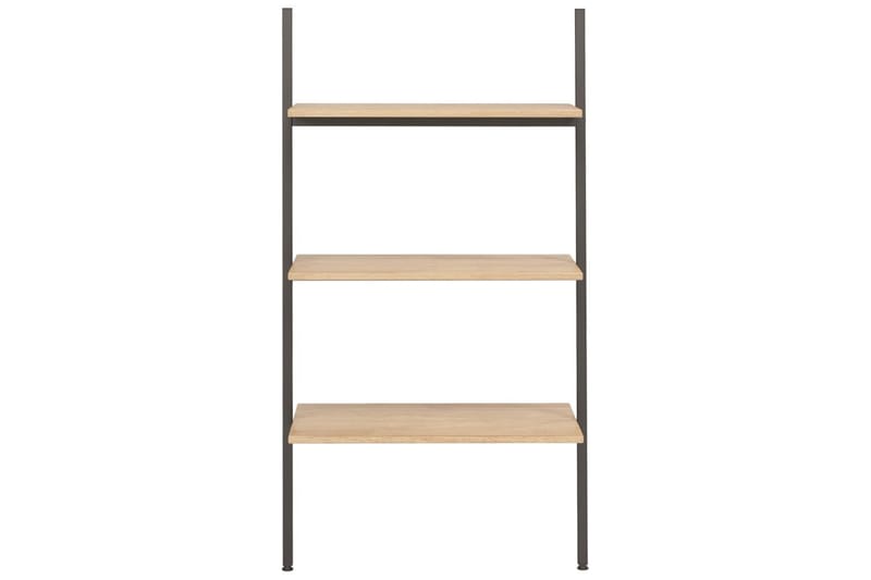 beBasic Stigehylle 3 etasjer lysebrun og svart 64x34x116 cm - Brun - Oppbevaring - Hyller - Stigehylle