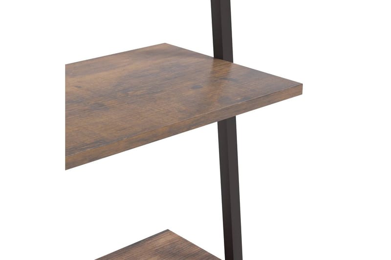 beBasic Stigehylle 3 etasjer mørkebrun og svart 64x34x116 cm - Brun - Oppbevaring - Hyller - Stigehylle