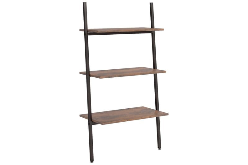 beBasic Stigehylle 3 etasjer mørkebrun og svart 64x34x116 cm - Brun - Oppbevaring - Hyller - Stigehylle
