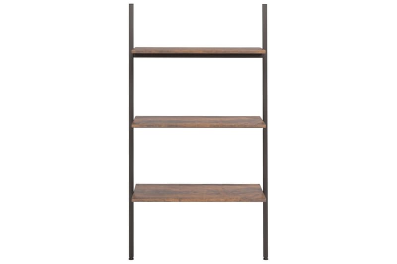 beBasic Stigehylle 3 etasjer mørkebrun og svart 64x34x116 cm - Brun - Oppbevaring - Hyller - Stigehylle