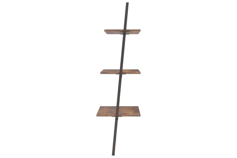 beBasic Stigehylle 3 etasjer mørkebrun og svart 64x34x116 cm - Brun - Oppbevaring - Hyller - Stigehylle