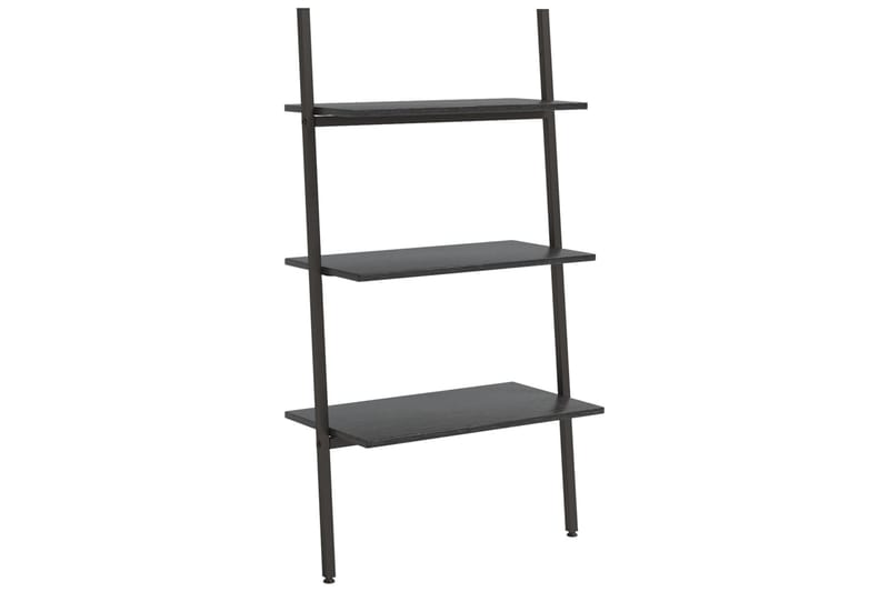 beBasic Stigehylle 3 etasjer svart 64x34x116 cm - Svart - Oppbevaring - Hyller - Stigehylle