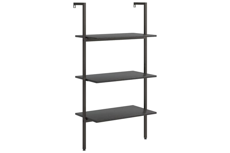beBasic Stigehylle 3 etasjer svart 64x35x120,5 cm - Svart - Oppbevaring - Hyller - Bokhylle