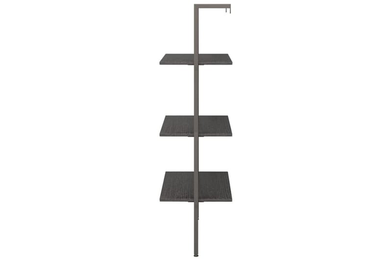 beBasic Stigehylle 3 etasjer svart 64x35x120,5 cm - Svart - Oppbevaring - Hyller - Bokhylle