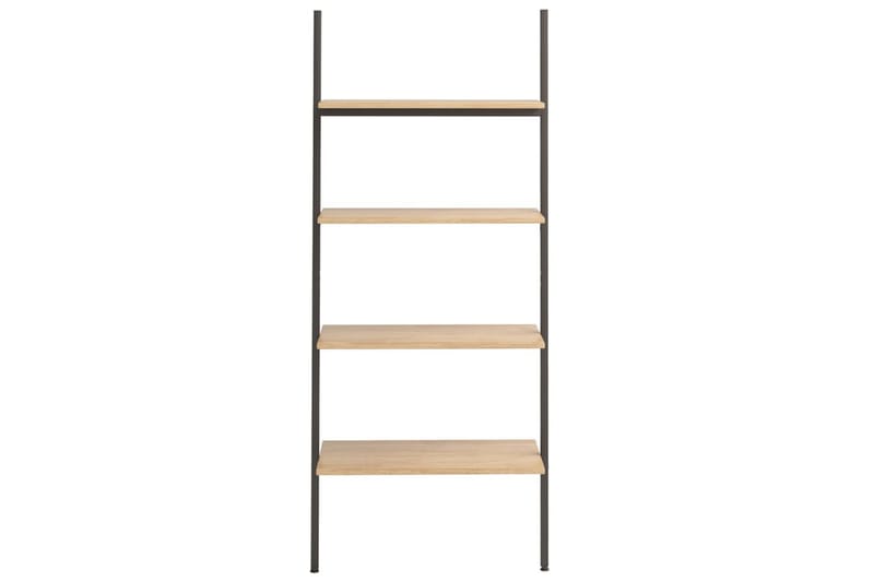 beBasic Stigehylle 4 etasjer lysebrun og svart 64x34x150,5 cm - Brun - Oppbevaring - Hyller - Stigehylle