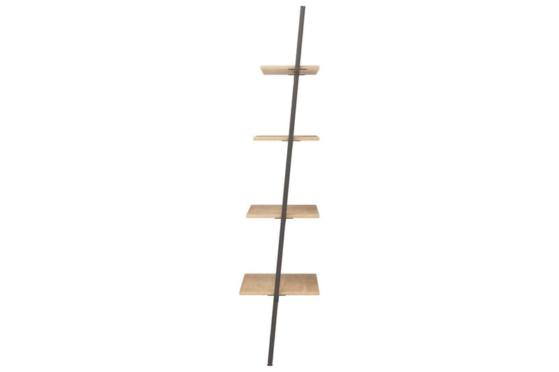 beBasic Stigehylle 4 etasjer lysebrun og svart 64x34x150,5 cm - Brun - Oppbevaring - Hyller - Stigehylle