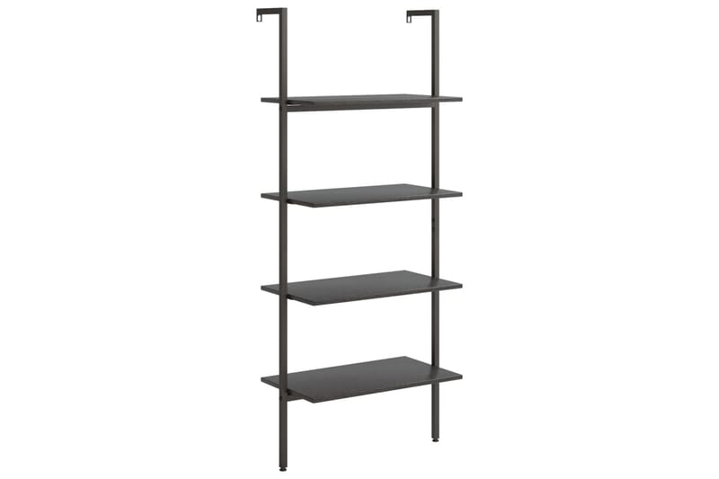 beBasic Stigehylle 4 etasjer svart 64x35x152,5 cm - Svart - Oppbevaring - Hyller - Bokhylle