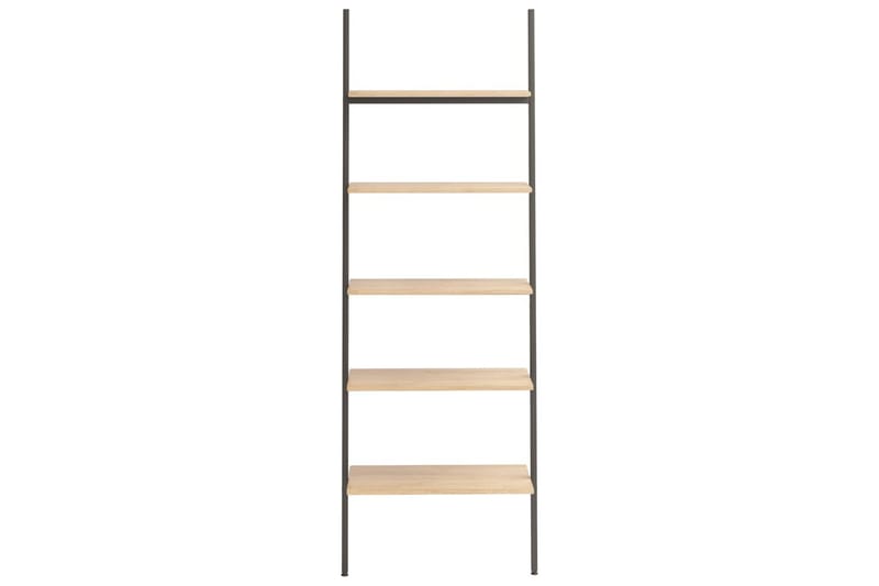 beBasic Stigehylle 5 etasjer lysebrun og svart 64x34x185,5 cm - Brun - Oppbevaring - Hyller - Bokhylle