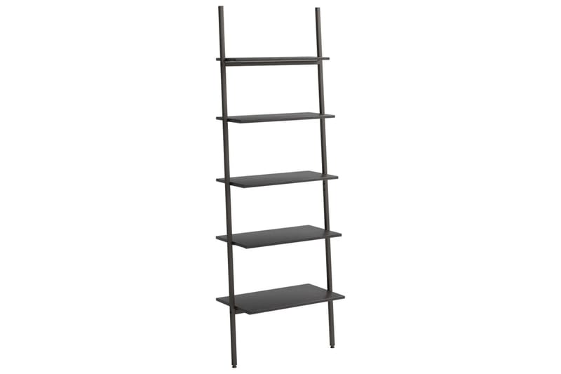 beBasic Stigehylle 5 etasjer svart 64x34x185,5 cm - Svart - Oppbevaring - Hyller - Bokhylle