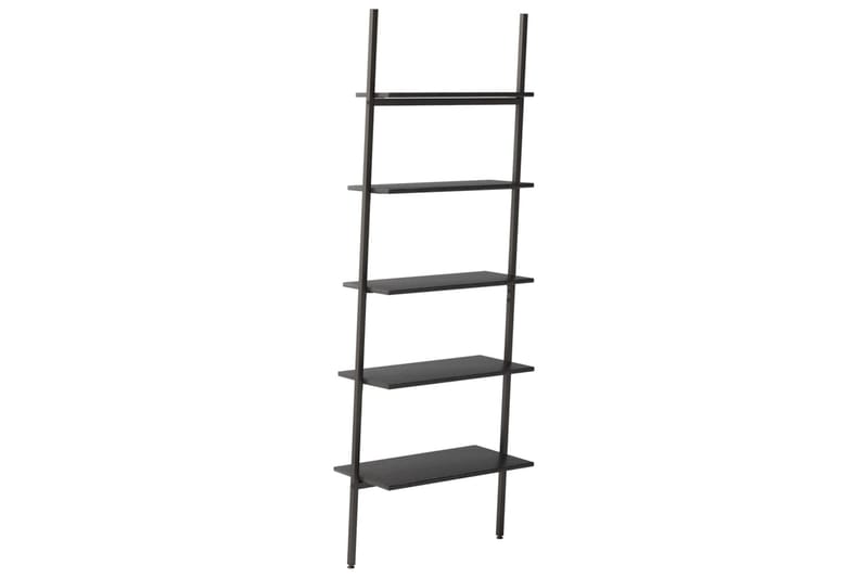 beBasic Stigehylle 5 etasjer svart 64x34x185,5 cm - Svart - Oppbevaring - Hyller - Bokhylle