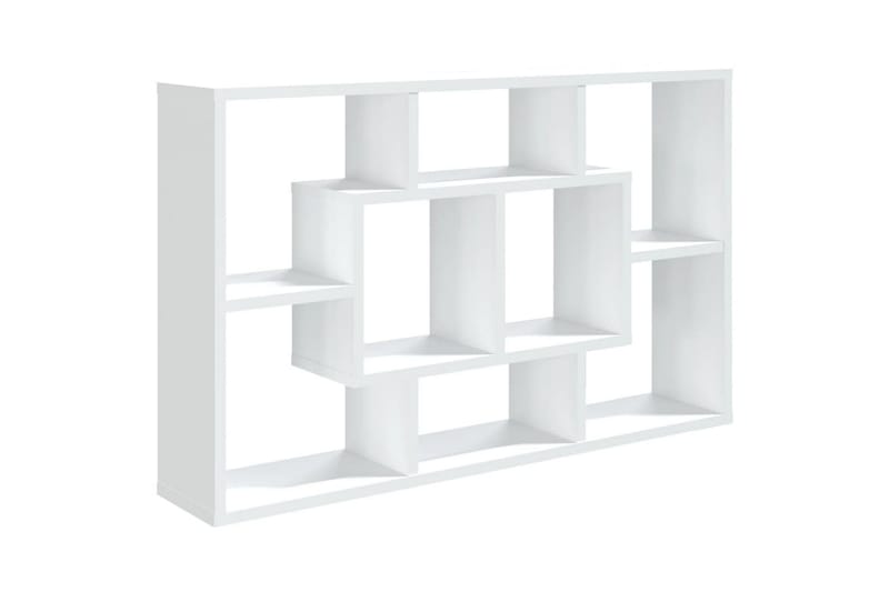 beBasic Vegghylle hvit 85x16x52,5 cm konstruert tre - Hvit - Oppbevaring - Hyller - Vegghylle