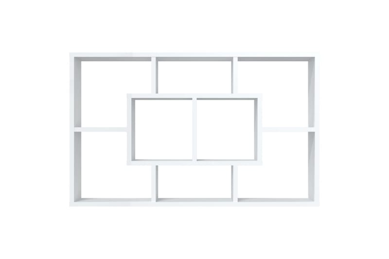 beBasic Vegghylle hvit 85x16x52,5 cm konstruert tre - Hvit - Oppbevaring - Hyller - Vegghylle