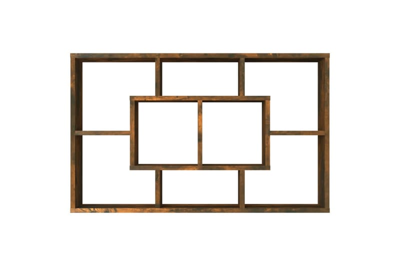 beBasic Vegghylle røkt eik 85x16x52,5 cm konstruert tre - Brun - Oppbevaring - Hyller - Vegghylle