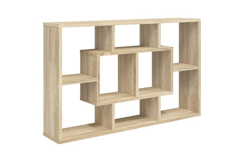 beBasic Vegghylle sonoma eik 85x16x52,5 cm konstruert tre - Brun - Oppbevaring - Hyller - Vegghylle