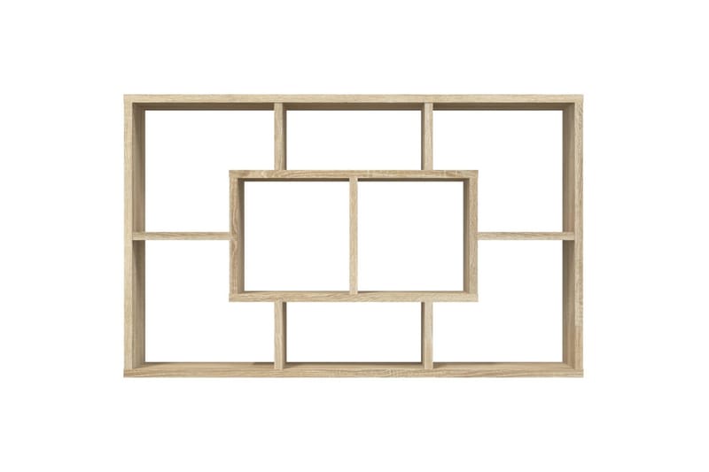 beBasic Vegghylle sonoma eik 85x16x52,5 cm konstruert tre - Brun - Oppbevaring - Hyller - Vegghylle