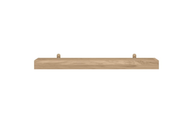 beBasic Vegghyller 2 stk 110x15x6 cm heltre teak - Brun - Oppbevaring - Hyller - Vegghylle
