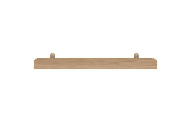 beBasic Vegghyller 2 stk 90x15x6 cm heltre teak - Brun - Oppbevaring - Hyller - Vegghylle