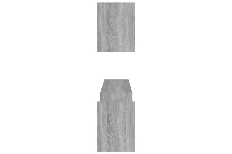 beBasic Vegghyller 2 stk grå sonoma 100x15x20 cm konstruert tre - GrÃ¥ - Oppbevaring - Hyller - Vegghylle