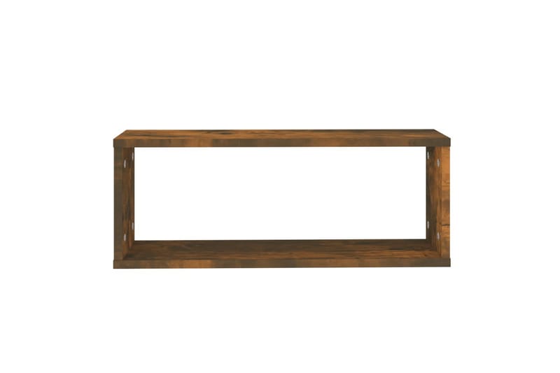 beBasic Vegghyller kube 4 stk røkt eik 60x15x23 cm konstruert tre - Brun - Oppbevaring - Hyller - Vegghylle