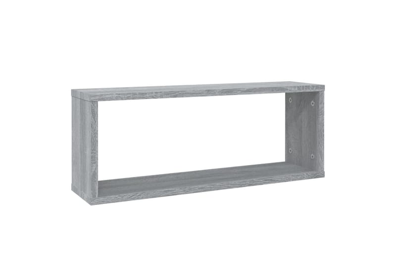 beBasic Vegghyller kube 6 stk grå sonoma 60x15x23 cm konstruert tre - GrÃ¥ - Oppbevaring - Hyller - Vegghylle