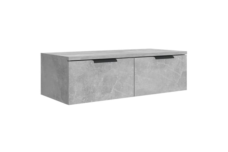 beBasic Veggskap 2 stk betonggrå 68x30x20 cm konstruert tre - GrÃ¥ - Oppbevaring - Hyller - Vegghylle
