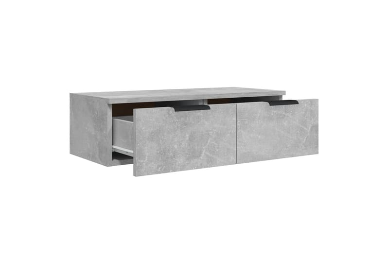 beBasic Veggskap 2 stk betonggrå 68x30x20 cm konstruert tre - GrÃ¥ - Oppbevaring - Hyller - Vegghylle