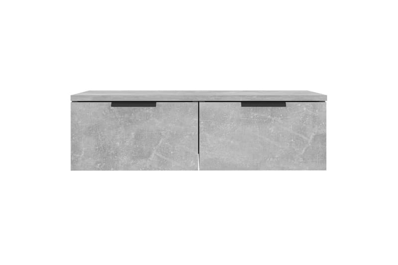 beBasic Veggskap 2 stk betonggrå 68x30x20 cm konstruert tre - GrÃ¥ - Oppbevaring - Hyller - Vegghylle