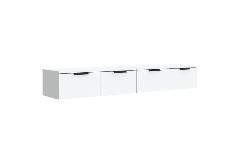 beBasic Veggskap 2 stk hvit 68x30x20 cm konstruert tre - Hvit - Oppbevaring - Hyller - Vegghylle