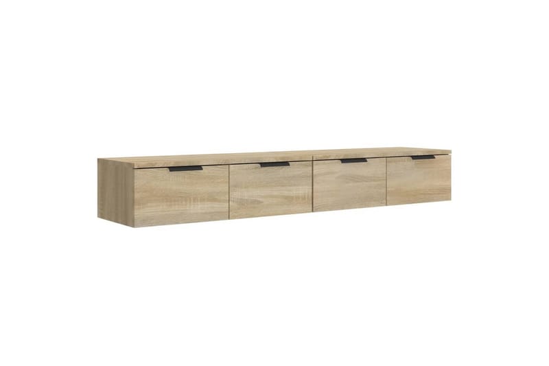 beBasic Veggskap 2 stk sonoma eik 68x30x20 cm konstruert tre - Brun - Vegghylle