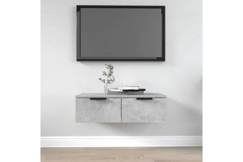 beBasic Veggskap betonggrå 68x30x20 cm konstruert tre - GrÃ¥ - Oppbevaring - Hyller - Vegghylle