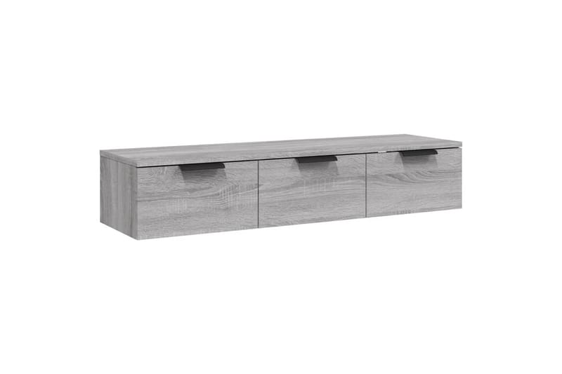 beBasic Veggskap grå sonoma 102x30x20 cm konstruert tre - GrÃ¥ - Oppbevaring - Hyller - Vegghylle
