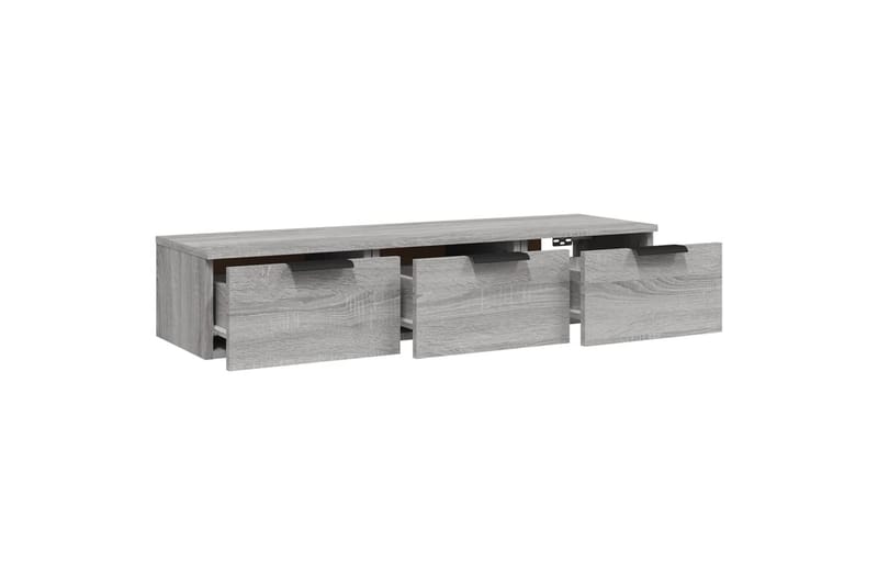 beBasic Veggskap grå sonoma 102x30x20 cm konstruert tre - GrÃ¥ - Oppbevaring - Hyller - Vegghylle
