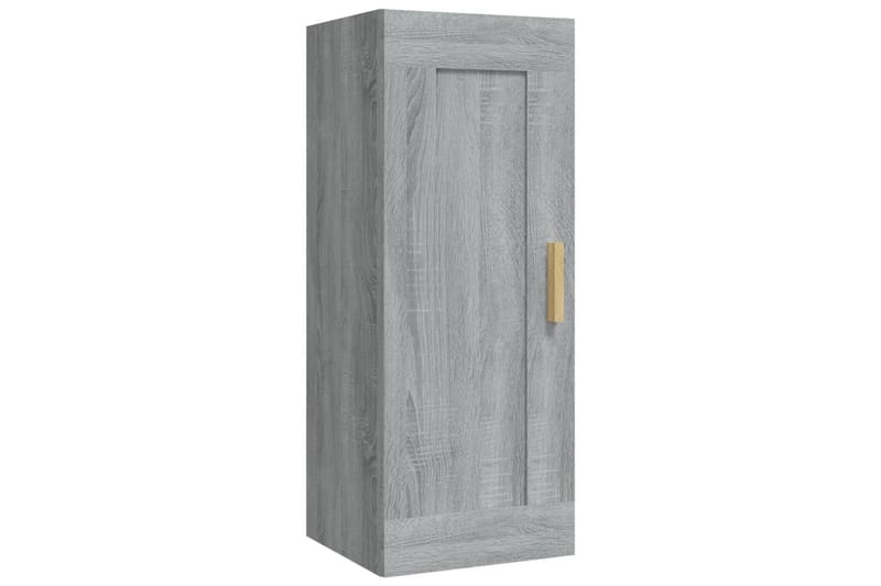 beBasic Veggskap grå sonoma 35x34x90 cm konstruert tre - GrÃ¥ - Oppbevaring - Hyller - Vegghylle
