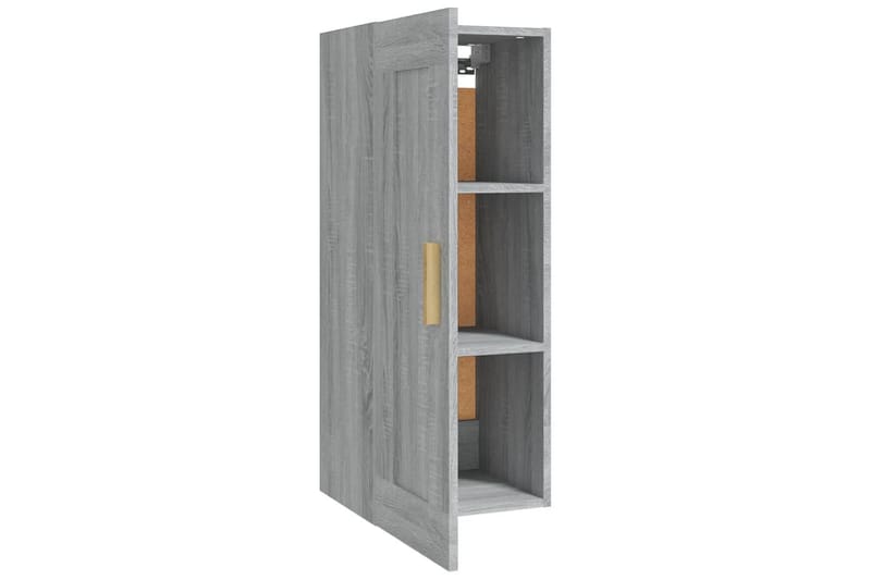 beBasic Veggskap grå sonoma 35x34x90 cm konstruert tre - GrÃ¥ - Oppbevaring - Hyller - Vegghylle