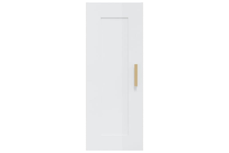 beBasic Veggskap høyglans hvit 35x34x90 cm konstruert tre - Hvit - Oppbevaring - Hyller - Vegghylle