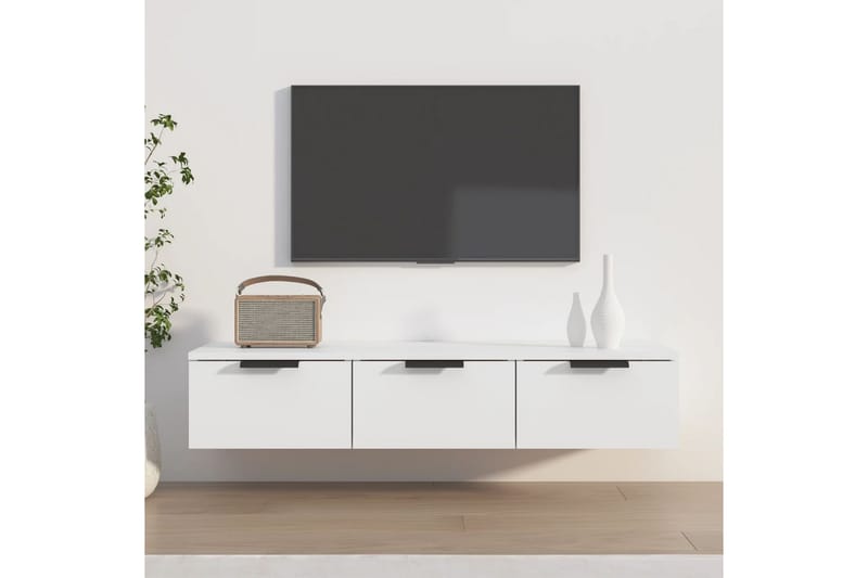 beBasic Veggskap hvit 102x30x20 cm konstruert tre - Hvit - Oppbevaring - Hyller - Vegghylle