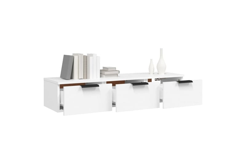 beBasic Veggskap hvit 102x30x20 cm konstruert tre - Hvit - Oppbevaring - Hyller - Vegghylle