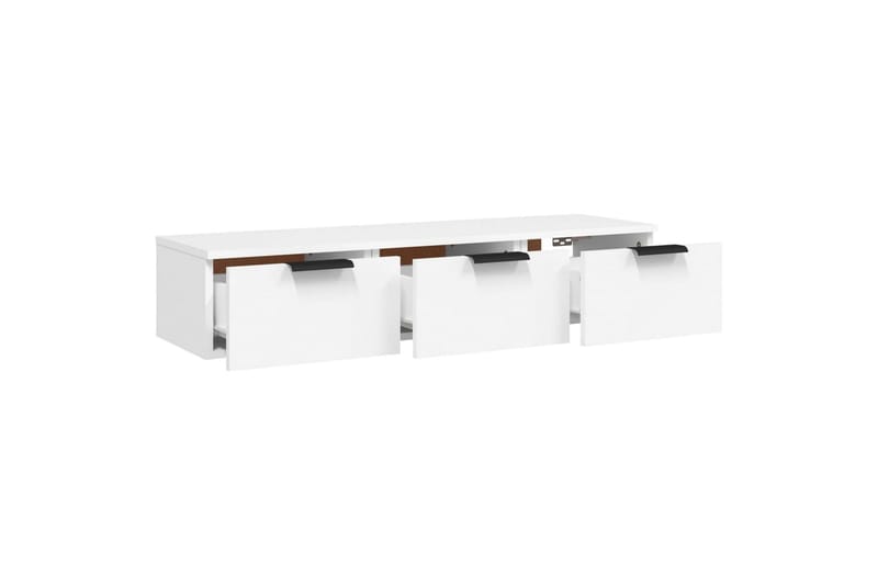 beBasic Veggskap hvit 102x30x20 cm konstruert tre - Hvit - Oppbevaring - Hyller - Vegghylle