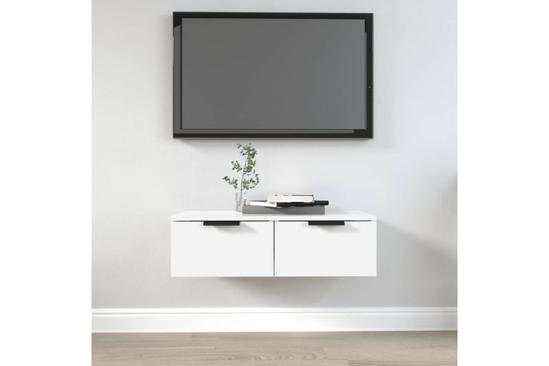 beBasic Veggskap hvit 68x30x20 cm konstruert tre - Hvit - Oppbevaring - Hyller - Vegghylle