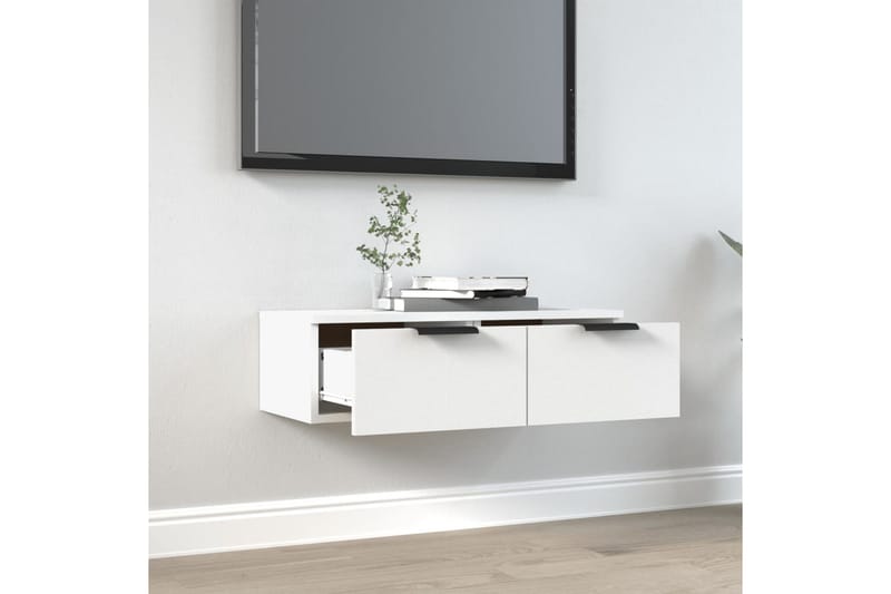 beBasic Veggskap hvit 68x30x20 cm konstruert tre - Hvit - Oppbevaring - Hyller - Vegghylle