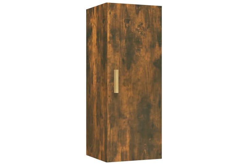 beBasic Veggskap røkt eik 34,5x34x90 cm konstruert tre - Brun - Oppbevaring - Hyller - Vegghylle