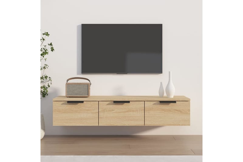 beBasic Veggskap sonoma eik 102x30x20 cm konstruert tre - Brun - Oppbevaring - Hyller - Vegghylle