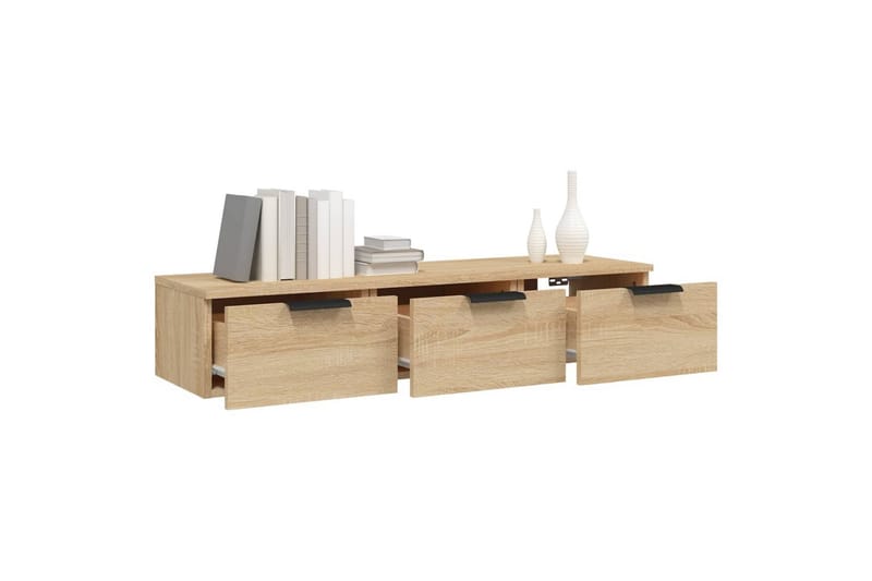 beBasic Veggskap sonoma eik 102x30x20 cm konstruert tre - Brun - Oppbevaring - Hyller - Vegghylle
