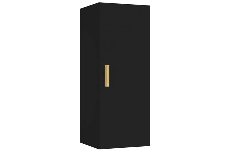 beBasic Veggskap svart 34,5x34x90 cm konstruert tre - Svart - Oppbevaring - Hyller - Vegghylle