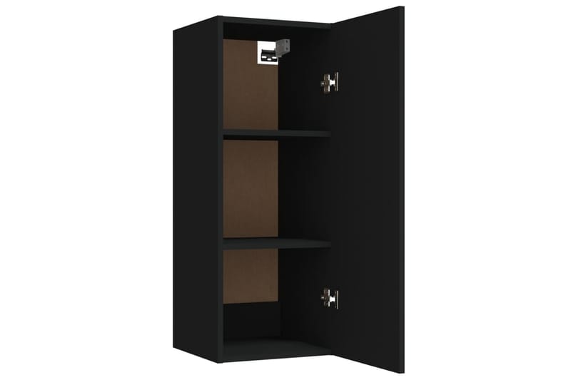 beBasic Veggskap svart 34,5x34x90 cm konstruert tre - Svart - Oppbevaring - Hyller - Vegghylle