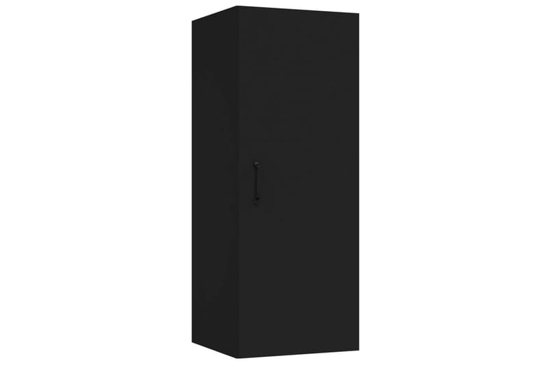 beBasic Veggskap svart 34,5x34x90 cm konstruert tre - Svart - Oppbevaring - Hyller - Vegghylle