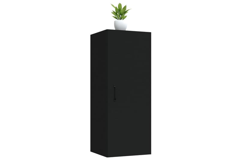 beBasic Veggskap svart 34,5x34x90 cm konstruert tre - Svart - Oppbevaring - Hyller - Vegghylle