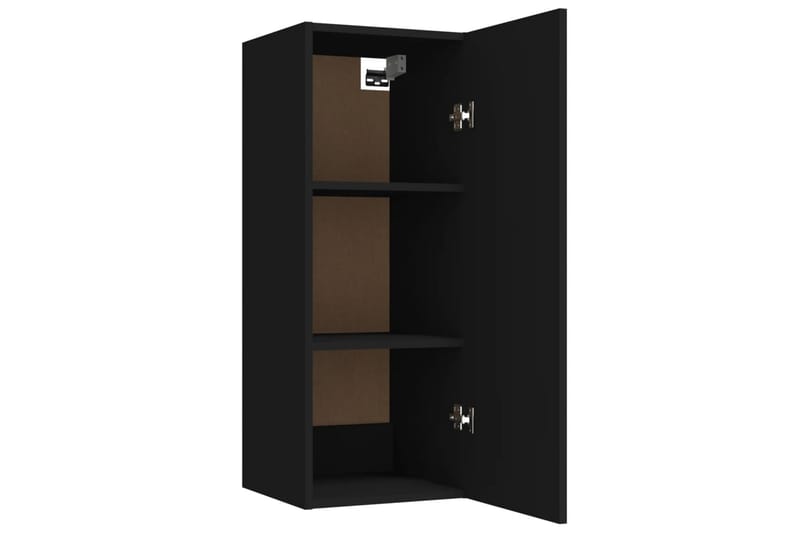 beBasic Veggskap svart 34,5x34x90 cm konstruert tre - Svart - Oppbevaring - Hyller - Vegghylle