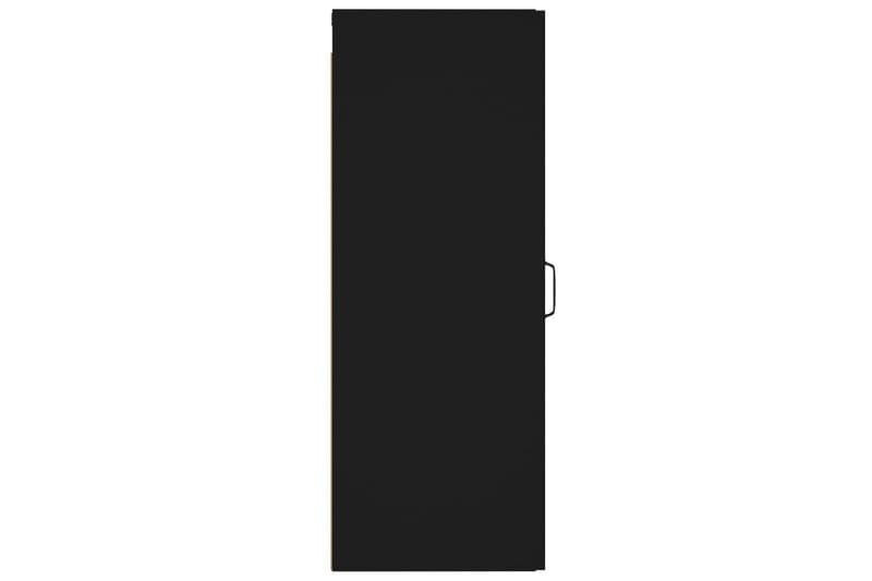 beBasic Veggskap svart 34,5x34x90 cm konstruert tre - Svart - Oppbevaring - Hyller - Vegghylle