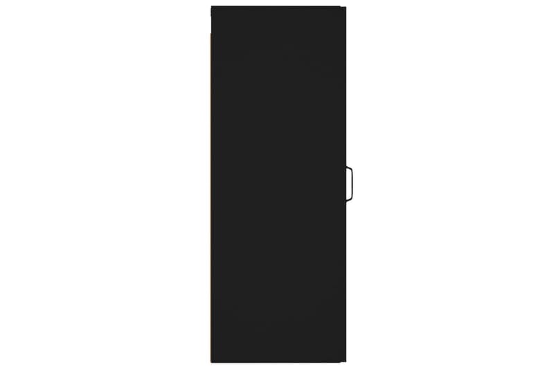 beBasic Veggskap svart 34,5x34x90 cm konstruert tre - Svart - Vegghylle
